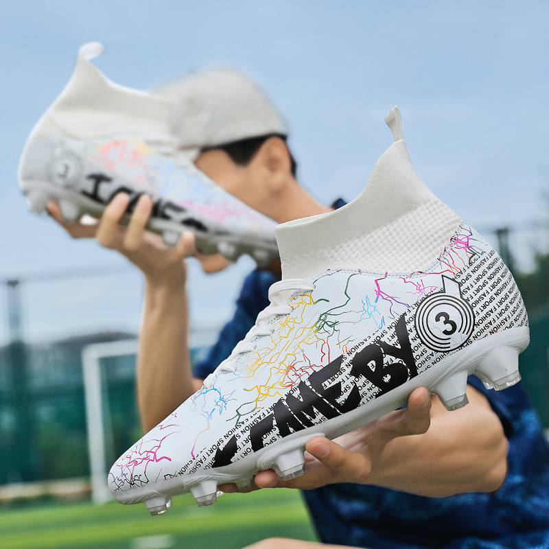 Cristiano Ronaldos High Top Mandarin Duck Fußball Herren TF Broken AG Long Nail Jugend- und Kinder-Studententraining_voghion.com