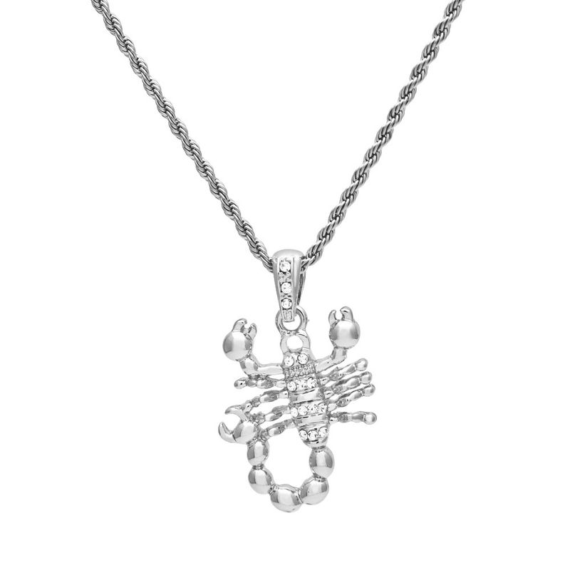 Collana con ciondolo a forma di scorpione, gioielli da uomo e da donna, catena cubana hip hop, pezzo alla moda in lega per uno stile audace_voghion.com