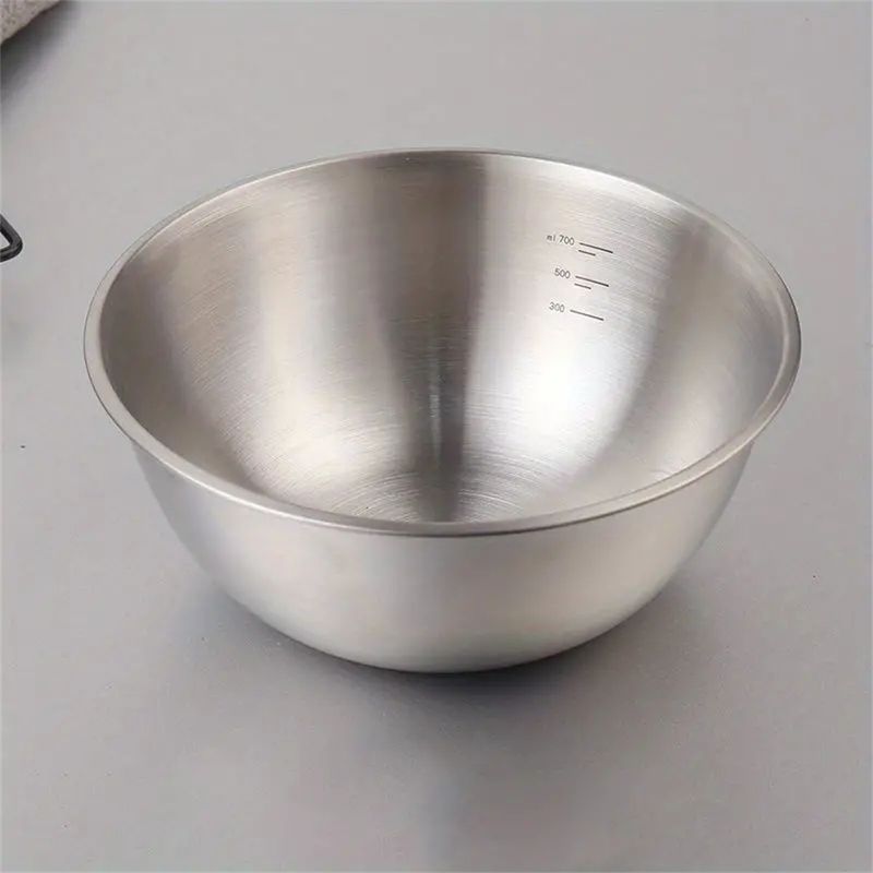 Edelstahlschüssel-Set mit Waage, zum Kochen, Backen, Aufbewahren von Lebensmitteln, Rührschüsseln mit großer Kapazität für die wichtigsten Küchenutensilien zu Hause_voghion.com