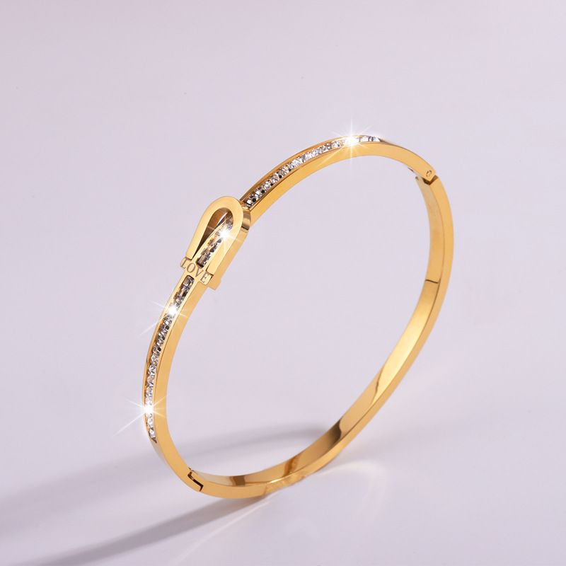 Unisex Edelstahlarmbänner Nischeliicht Luxus Diamantbesatzt villfälteg Armbänner Vakuumplatéierung net ausbleechen High-End Moudschmuck_voghion.com