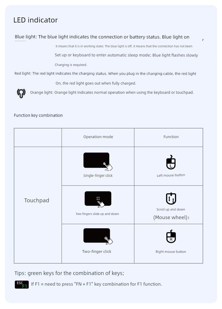 Air Mini tipkovnica miška brezžična Bluetooth dvojni način super velika tipkovnica na dotik mobilni telefon računalnik-TV set-top box_voghion.com