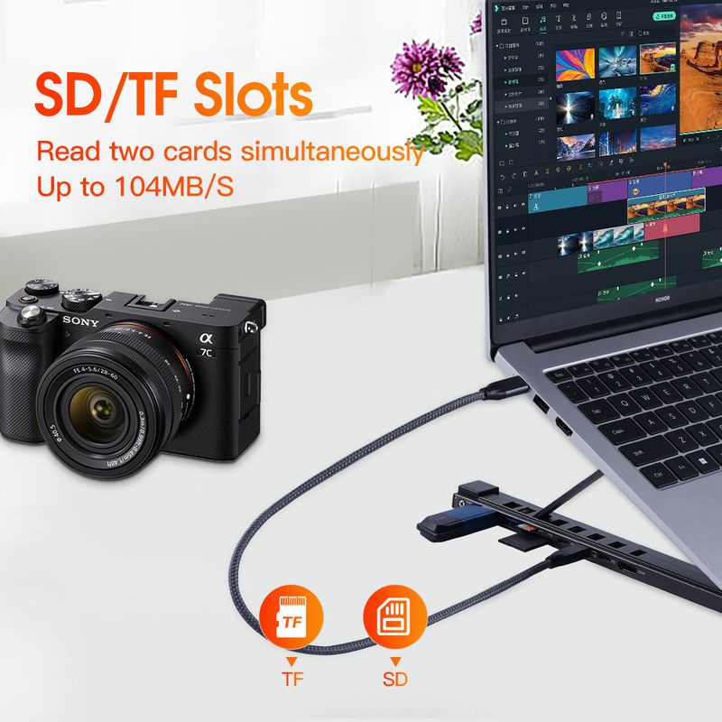 NeoGear NeoGear 8 in 1 Docking Station in lega di alluminio per laptop HUB personalizzato Interfaccia HDMI Supporto per tablet con raffreddamento_voghion.com