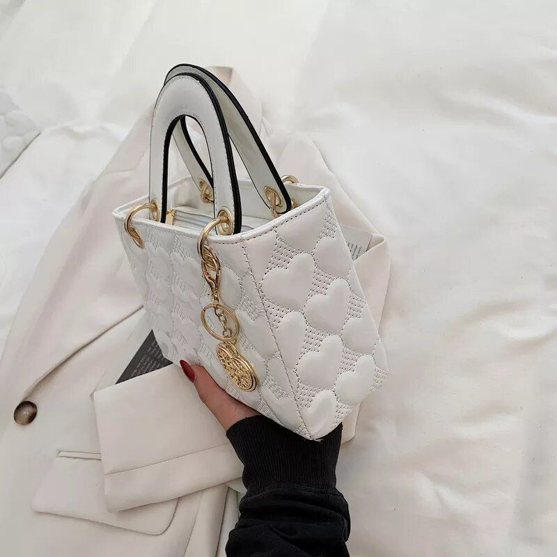 Handtasche 2021 Marke Totes Hohe Qualität Mode Klassische Stepp Quadratischen Griff Tasche Frauen Umhängetaschen_voghion.com