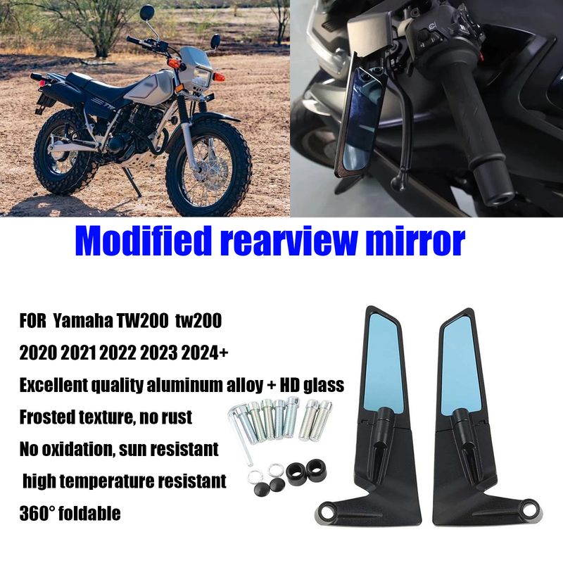 ZA Yamaha TW200 motociklistički retrovizor, bočno krilo, retrovizor za vožnju unatrag, tw200 pribor za motocikle_voghion.com