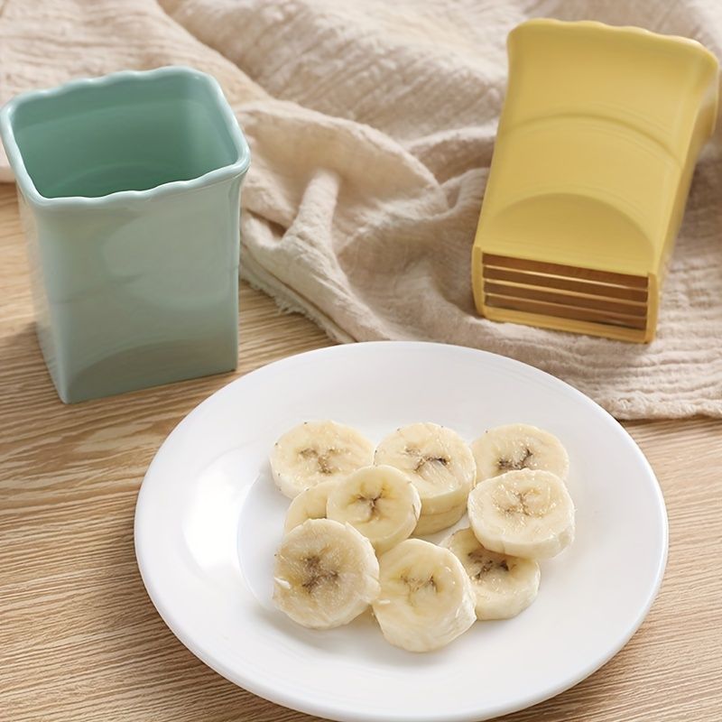 1pc,Creative Banana Slicer,Reusable Fruit Slicer,Multifunctional Strawberry Slicer, Washable Fruit Slicer, Egg Slicer, Kitchen Gadget, Kitchen Tools_voghion.com