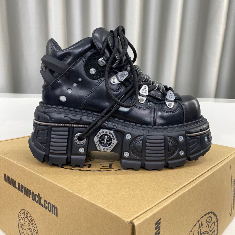 Richtige Version des neuen Produkts New Rock Spanisch Trendy Punk Schwamm Schuhe Tank Mecha Hardcore Metal Combat Boots_voghion.com