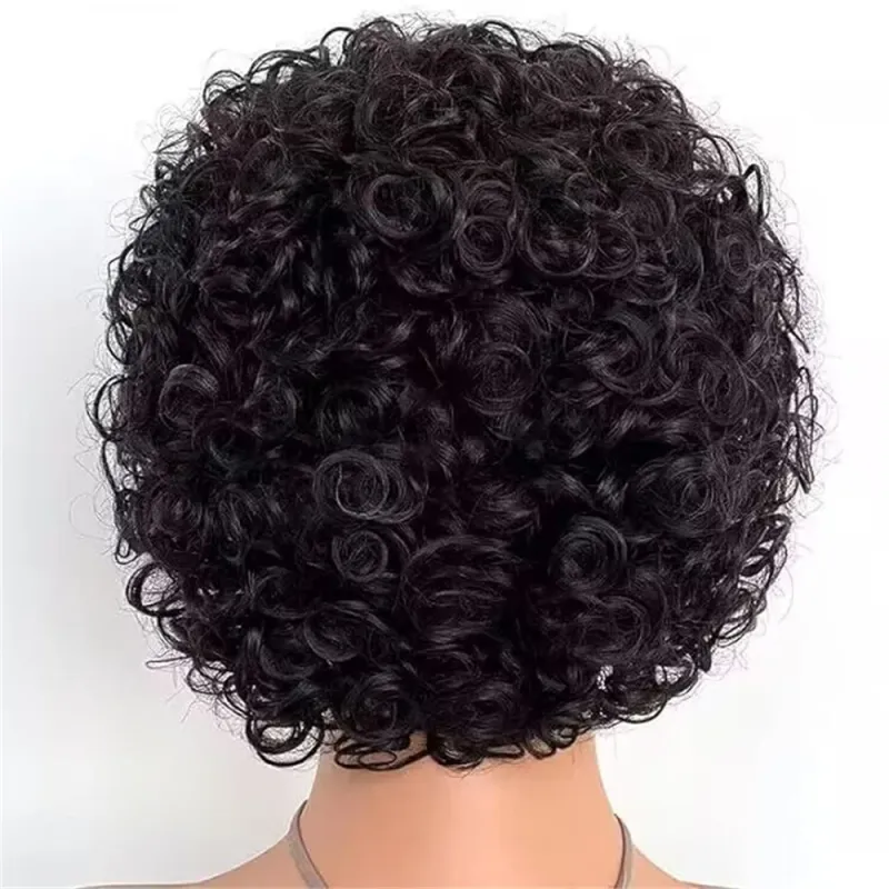 Pixie Cut Kort Bob Krøllet Parykker Ægte Hår Billig Transparent Blonde 99J Bourgogne Vand Dyb Bølge Lace Front Paryk Til Kvinder_voghion.com