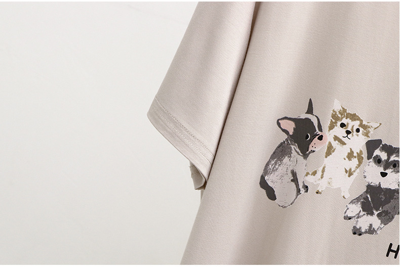 Abbigliamento da donna pigiama modale da donna sottile cartone animato girocollo pantaloni a maniche corte morbido e confortevole abito da casa sciolto_voghion.com