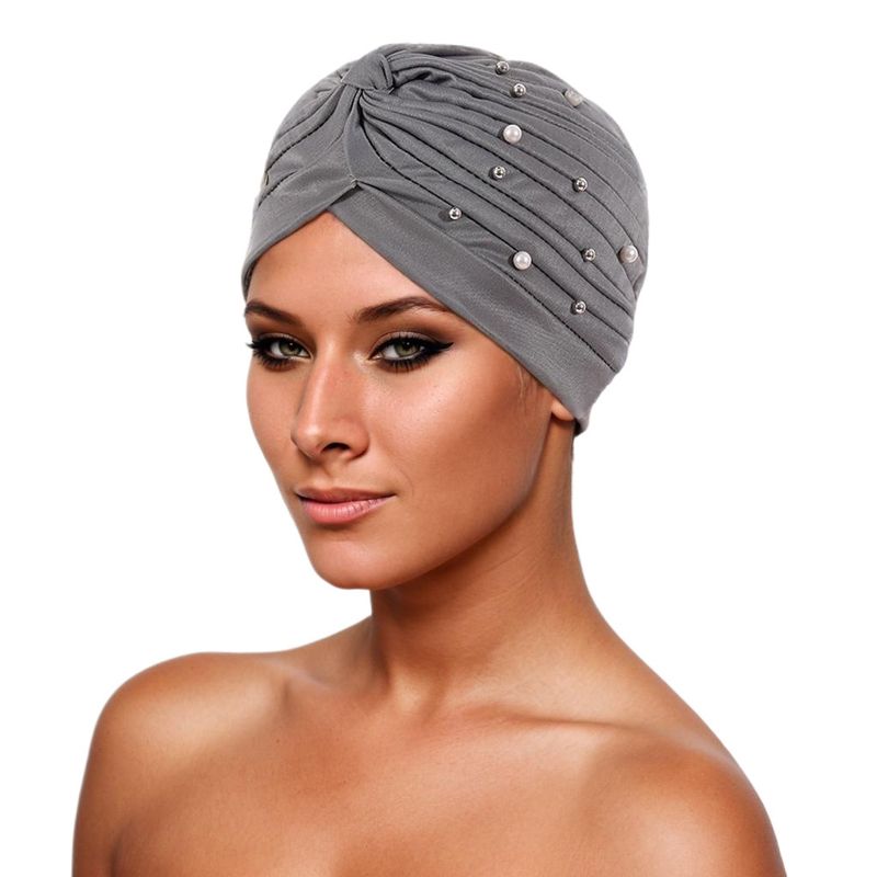 Muslim hat Turban cap pleats nail bead pleats simple watermelon cap_voghion.com
