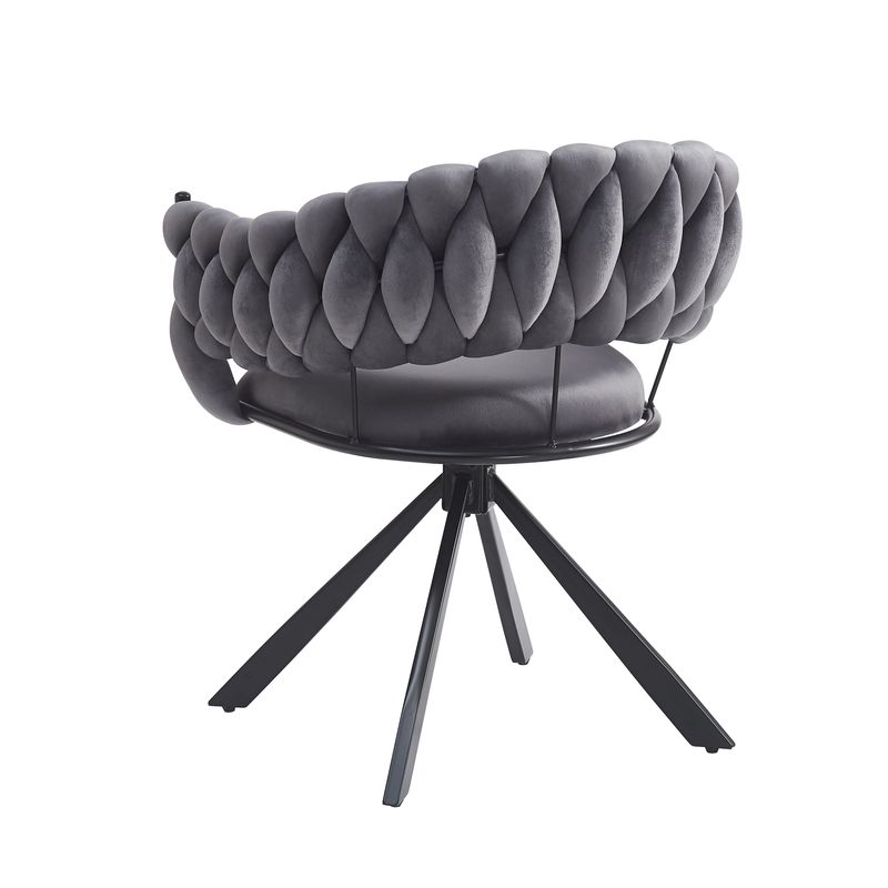 6er Set Samt Esszimmerstühle Mit Klauenbeinen, Grau_voghion.com