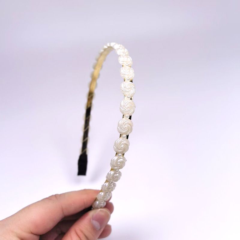 Neue Mode Perle Licht Super Fee Baby Stirnband Handgemachte Fühlen Gebrochen Metall Haar Zubehör Pony Für Frauen_voghion.com