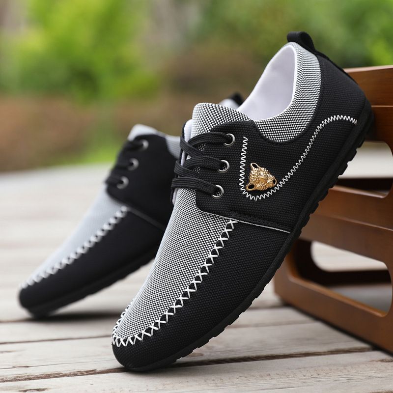 2025 New Bean Canvas Korean Edition Trendy Large Men's Casual Shoes Men_voghion.com