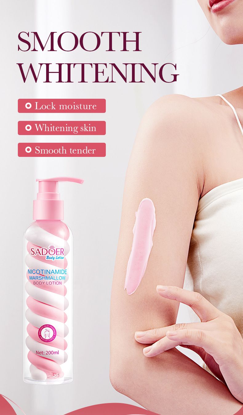 SADOER Blutorangen-Marshmallow-Körperlotion, 200 ml, Niacinamid, Avocado-Frucht-Körperlotion_voghion.com