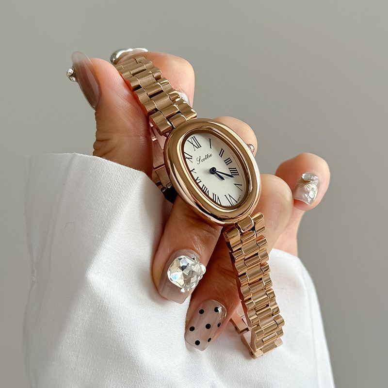 Orologio da donna piccolo in oro con quadrante ovale Scottie Gaudí, al quarzo, impermeabile, 9780 Live_voghion.com