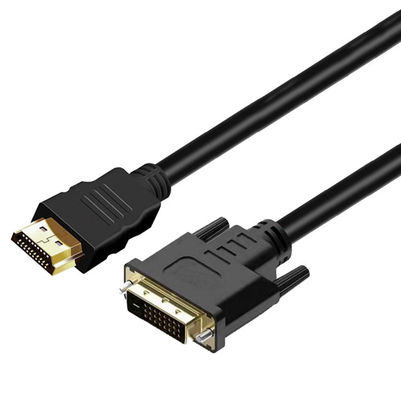 Câble de 1,5 m Plug and Play haute clarté noir compatible HDMI vers DVI mâle convertisseur pour ordinateur portable_voghion.com