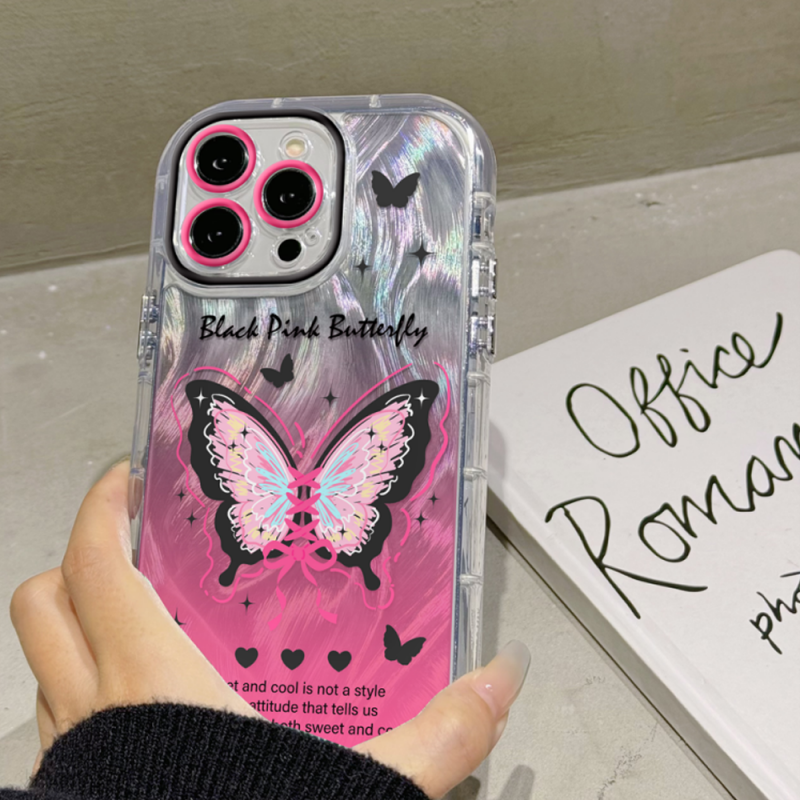 Gradient Butterfly 16e Protective 16plus Ultra-Thin High-Quality 14Pro Mobile Phone Case_voghion.com