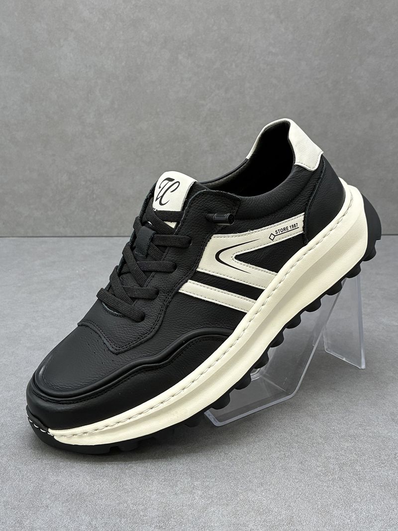 Sneakers bianche leggere, traspiranti, versatili, sportive, alla moda, da uomo, casual, in pelle, con suola spessa, Forrest Gump_voghion.com