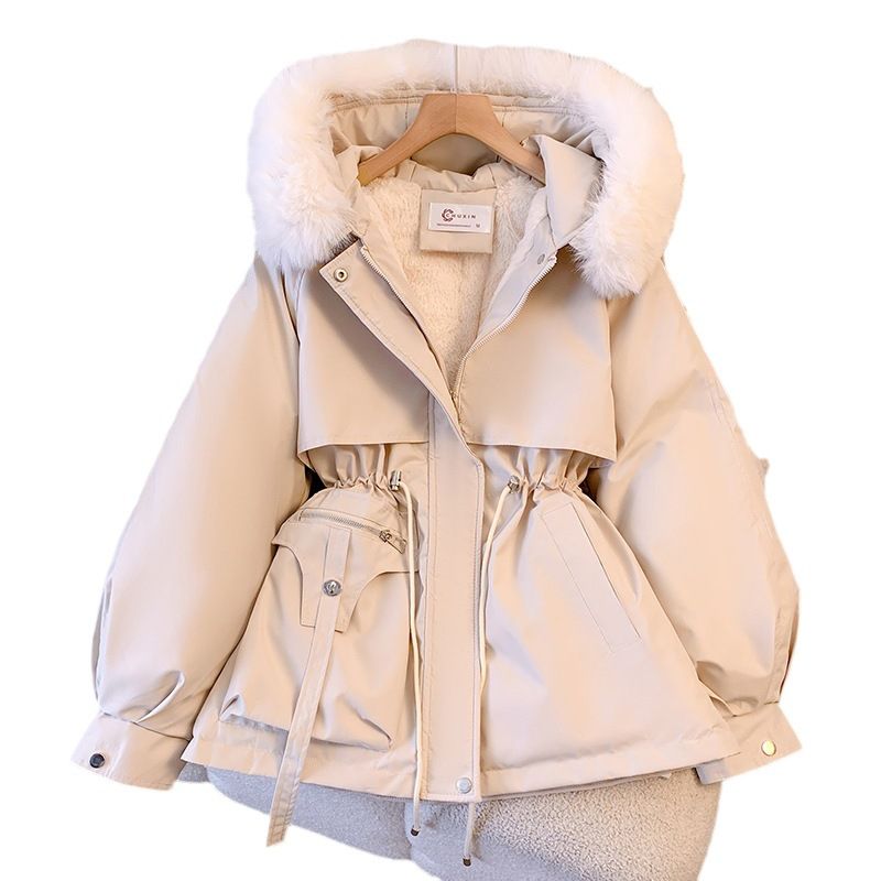 Pai iwwerwënnt den Trend vun der Fraewinter-Nei koreanesch Versioun locker Plüsch-Déck Daunen mat groussem Pelzkragen a kuerzen_voghion.com