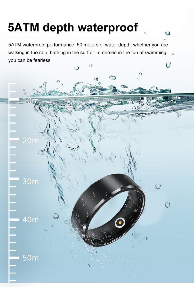 Men's Jewelry New Smart Ring Multi Function Ring Heart Rate Blood Oxygen Sleep Monitoring Ring Sports Step Counting Waterproof_voghion.com