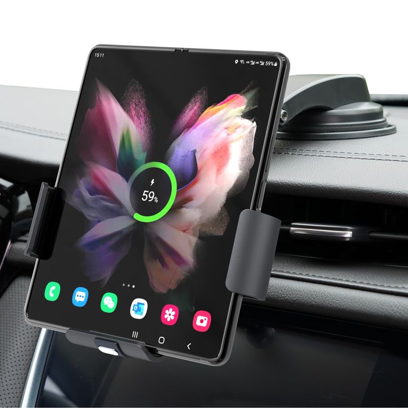 KC-zertifiziertes kabelloses Samsung Zfold5-Autoladegerät, geeignet für Xiaomi, Huawei, Samsung-Handyhalterung mit Klappbildschirm_voghion.com