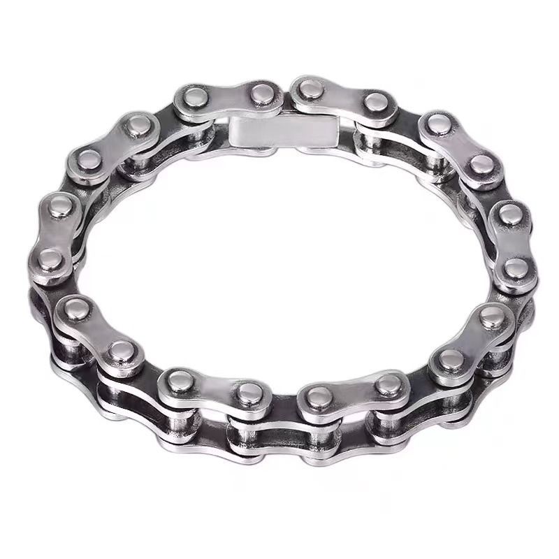 Catena da motocicletta S, pura, trendy, hip-hop, disco, moda, gioielli da uomo, regalo elegante, braccialetto in argento tailandese dominante_voghion.com