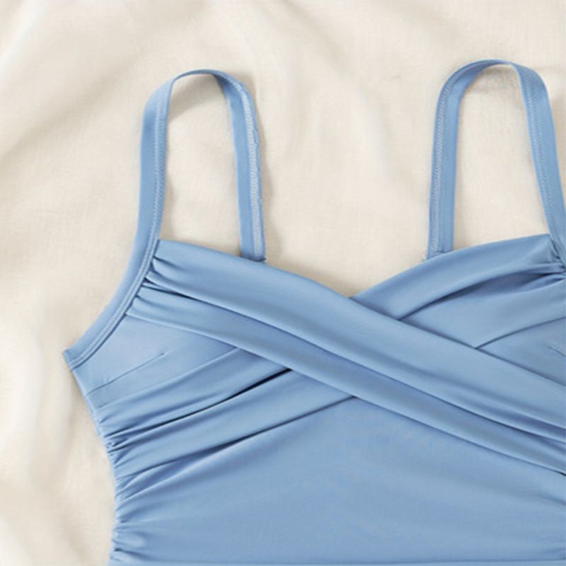 Maillot de bain une pièce conservateur de couleur unie pour femmes, haut de gamme, pour la plage et les sources chaudes, nouveauté 2025_voghion.com