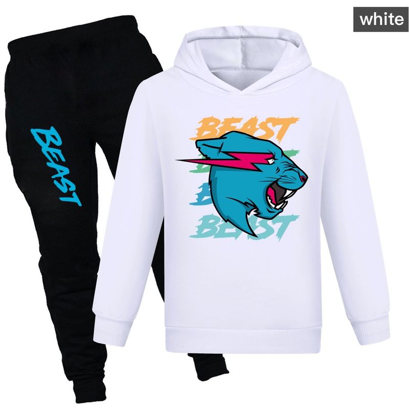 Boys And Girls Spring & Fall Sweatshirt + Pants Set 2775_voghion.com