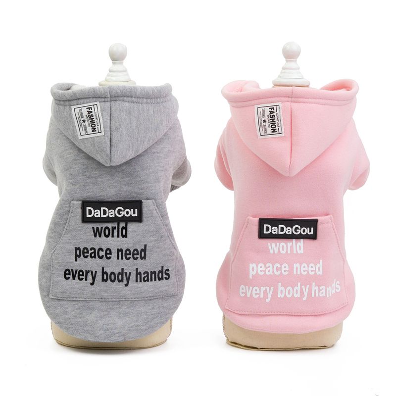 Haine pentru animale de companie toamnă/iarnă, ursuleț de pluș nou, câini mici, material textil, hanorac cu 19 buzunare mari_voghion.com