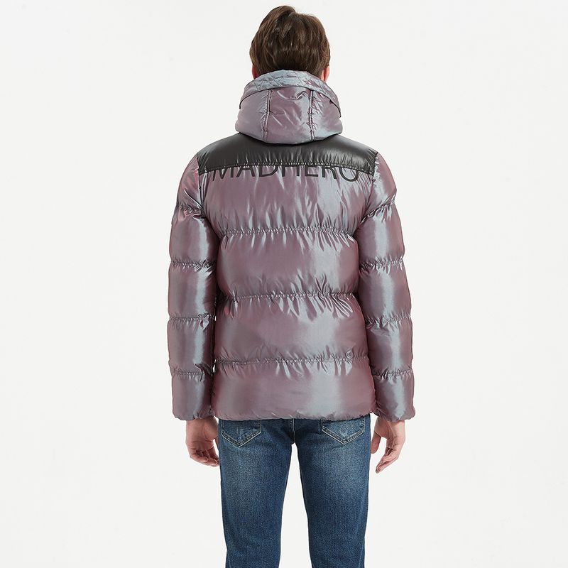 Chaqueta de algodón con capucha de invierno para hombre con diseño reflectante - Parka holgada de gran tamaño para uso informal y al aire libre (S-XXL, morado)_voghion.com