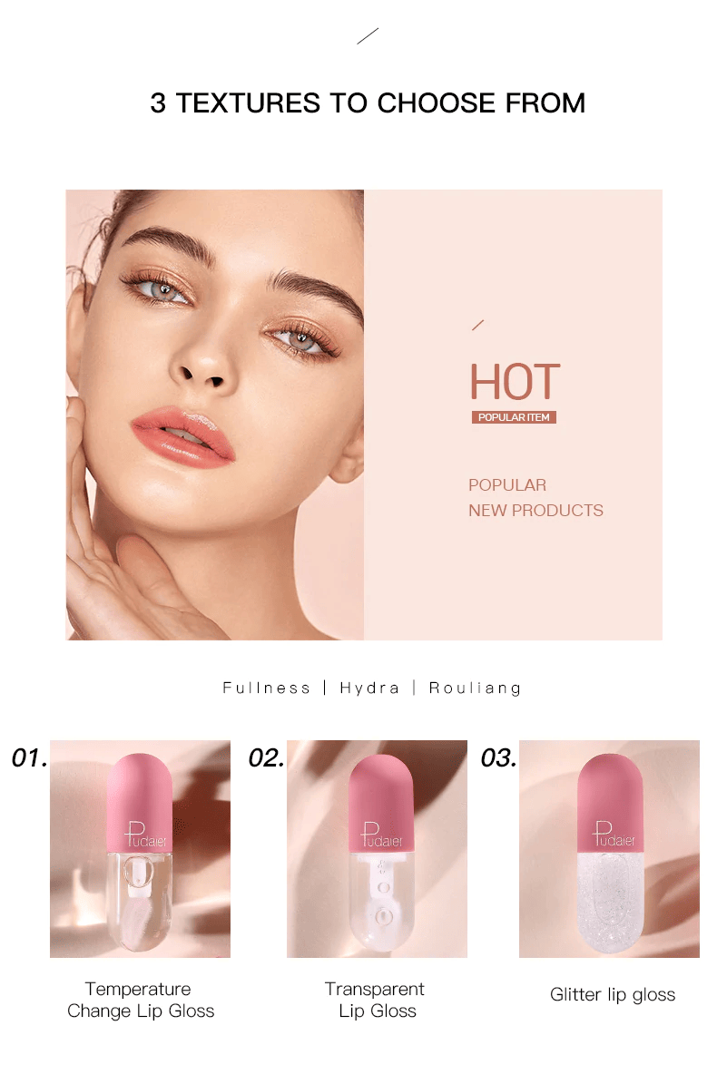 PUDAIER® Lip Gloss - Color 01# Temperature Change_voghion.com