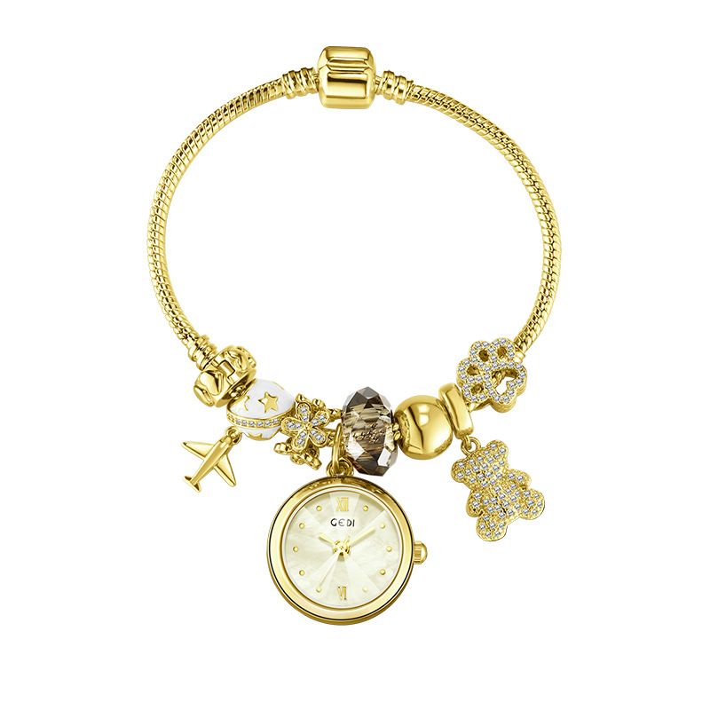 Gordy New INS Exquisite Bracelet Light Niche High-end Cartoon Pendant Quartz Women's Watch_voghion.com