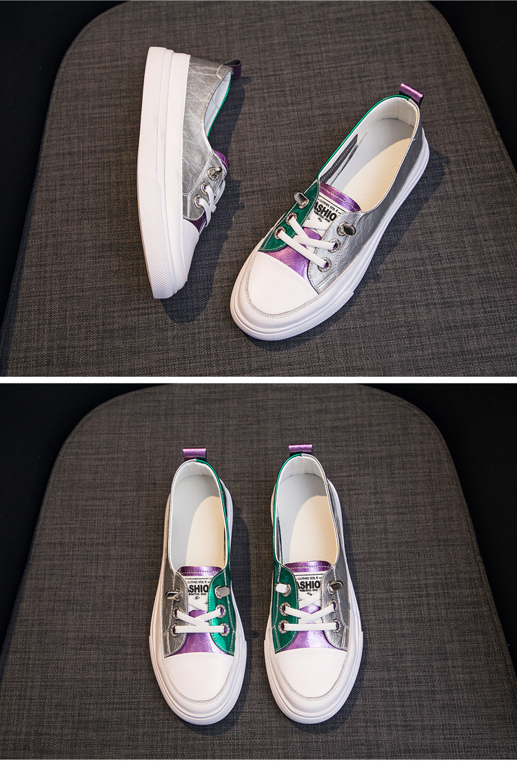 Genuine leather small white for women in spring 2024, new versatile one legged shallow mouth single shoe, cowhide color_voghion.com