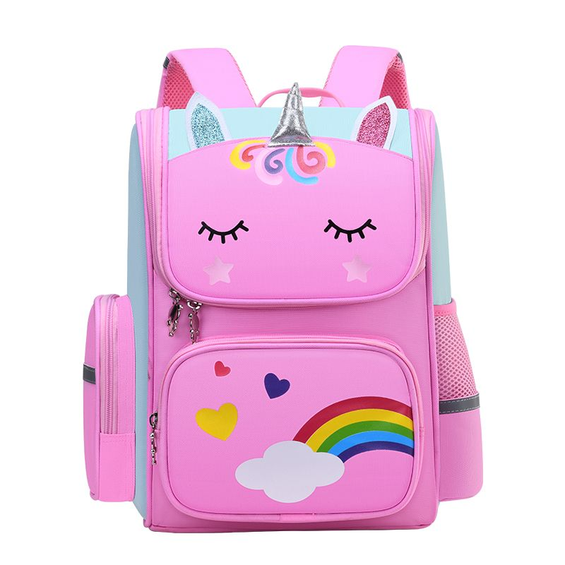 Niedlicher Schultaschenrucksack Grundschüler in Rosa Blau, geeignet für Jungen und Mädchen_voghion.com