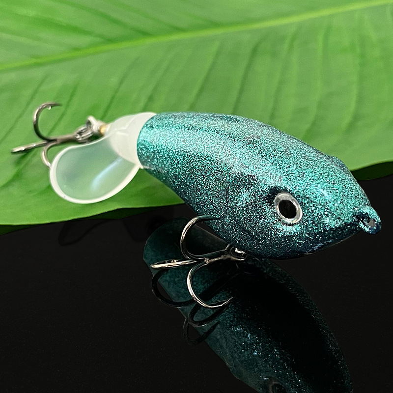 Isca de arrasto de superfície de hélice, isca artificial rígida para peixes, micro manivela, equipamento de pesca_voghion.com