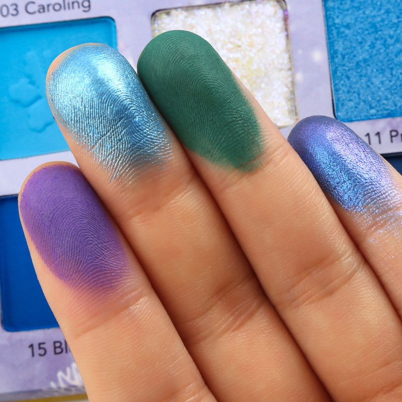 18 farbe lidschatten tablett Weihnachten Rot grün serie schnee Blau perle matt gold zwiebel make-up_voghion.com