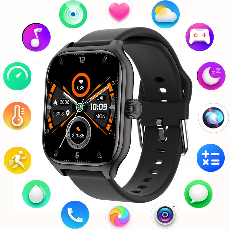 Reloj inteligente H16 con modelo privado transfronterizo, reloj inteligente con control del ritmo cardíaco, la presión arterial, el ejercicio y la salud, reloj deportivo GT40_voghion.com