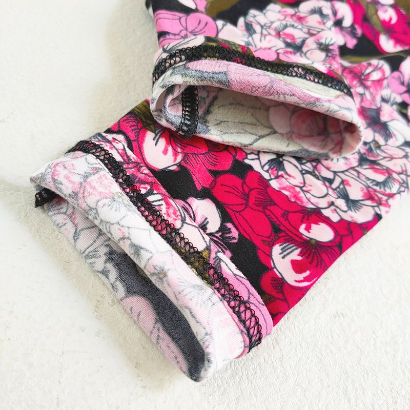 XUANMU Leggings doux pour filles Leggings imprimés pour filles Pantalons pour bébés et enfants Pantalons crayon élastiques skinny à fleurs XB007_voghion.com