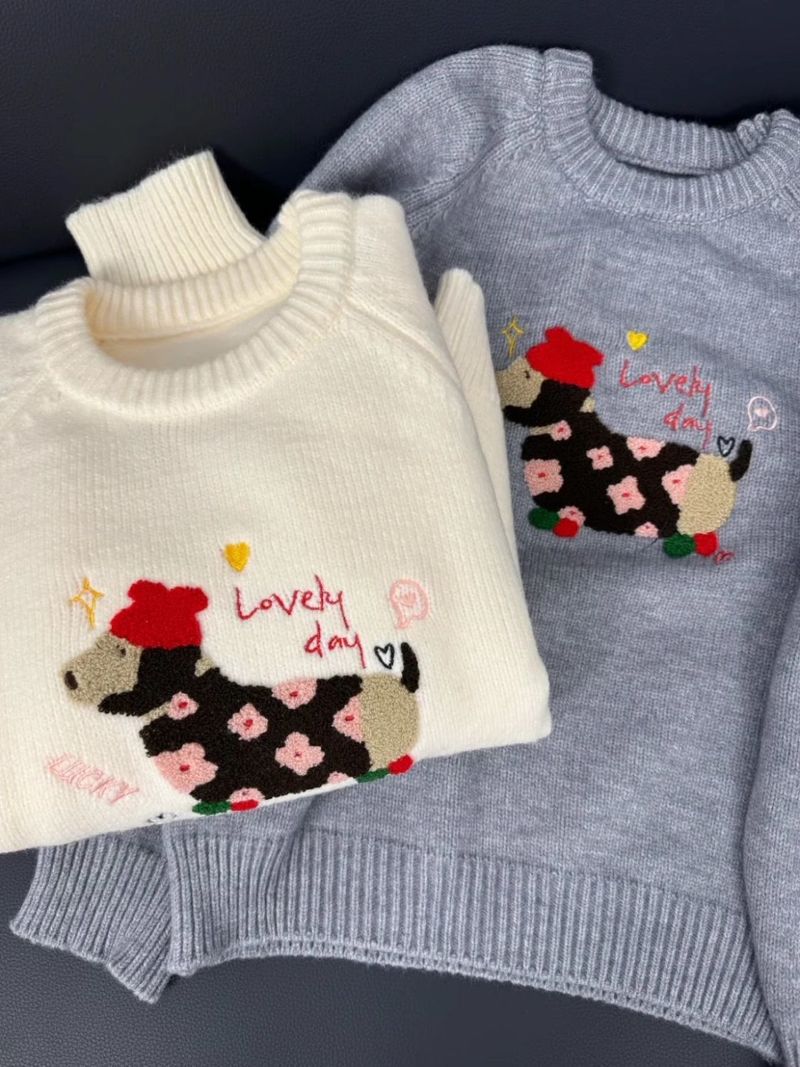 Mëllech mëllen, klebrige Pullover fir Fraen am Hierscht, léiwen, klenge Hondspullover, lockeren, faulen Hierscht- a Wantertop_voghion.com