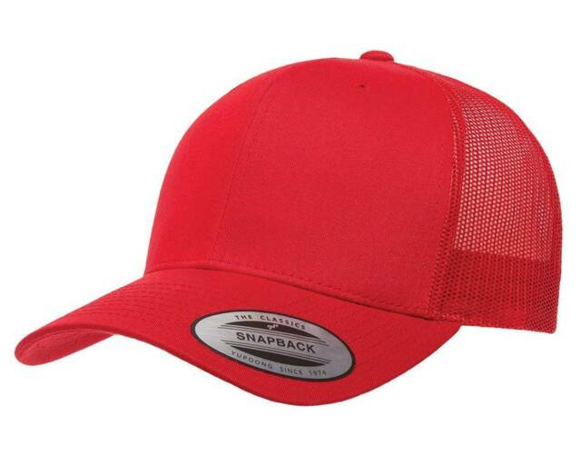 Yupoong 6-Panel-Klassiker für LKW-Fahrermütze, Mütze mit flachem Rand, strukturierte Mütze mit gebogenem Schirm, 6606_voghion.com