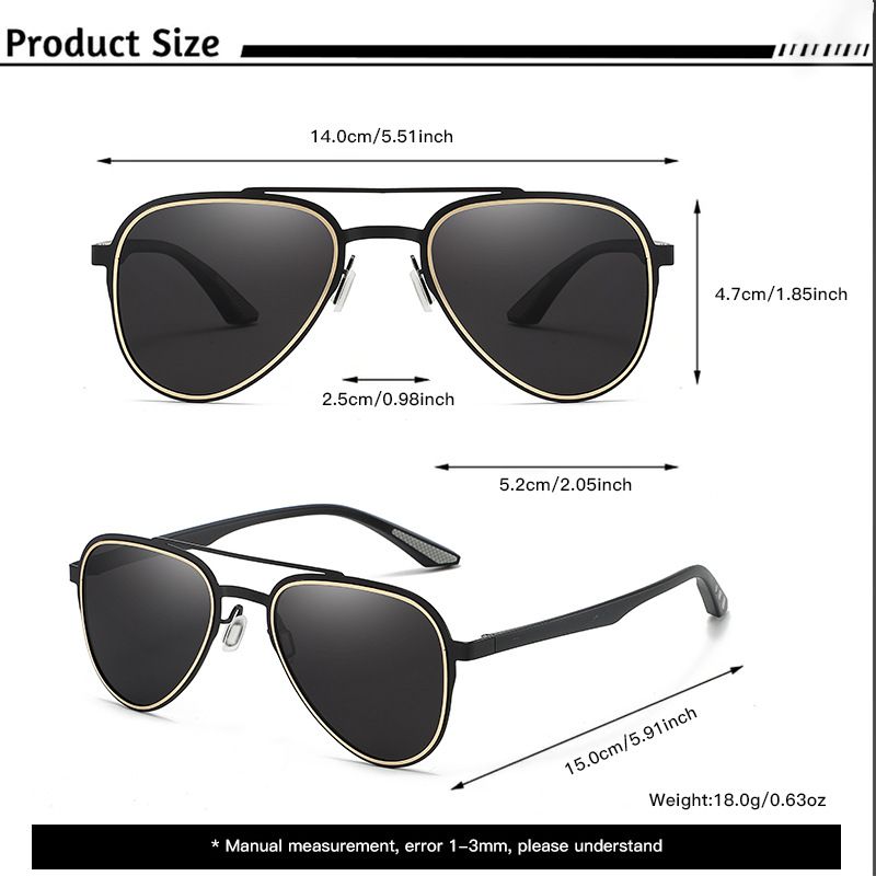 Nuovi occhiali da guida polarizzati in metallo per uomo, occhiali anti UV per la guida, occhiali da sole alla moda Double Beam Toad_voghion.com