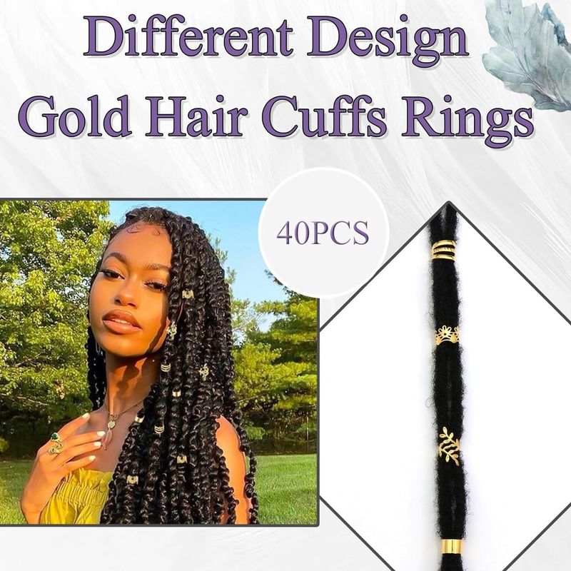 Fermagli e forcine per capelli, 40 pezzi di fermagli per orecchie, dreadlocks e anelli per capelli per modelli di hosting completo più venduti_voghion.com
