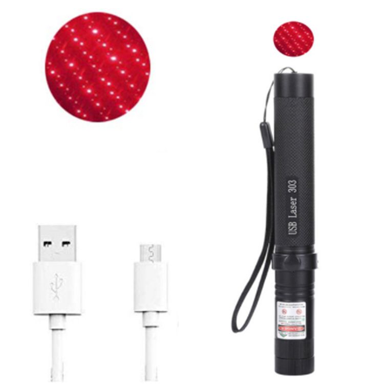 Lampe de poche laser USB303 verte, rouge, violette, bleue, ciel étoilé, indicateur de vente, pointeur_voghion.com