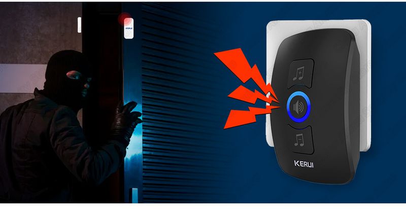 KERUI M525 Wireless Spain Stock 433Mhz Home Security Waterproof Touch Button 150M Long Distance Smart Welcome Doorbell_voghion.com