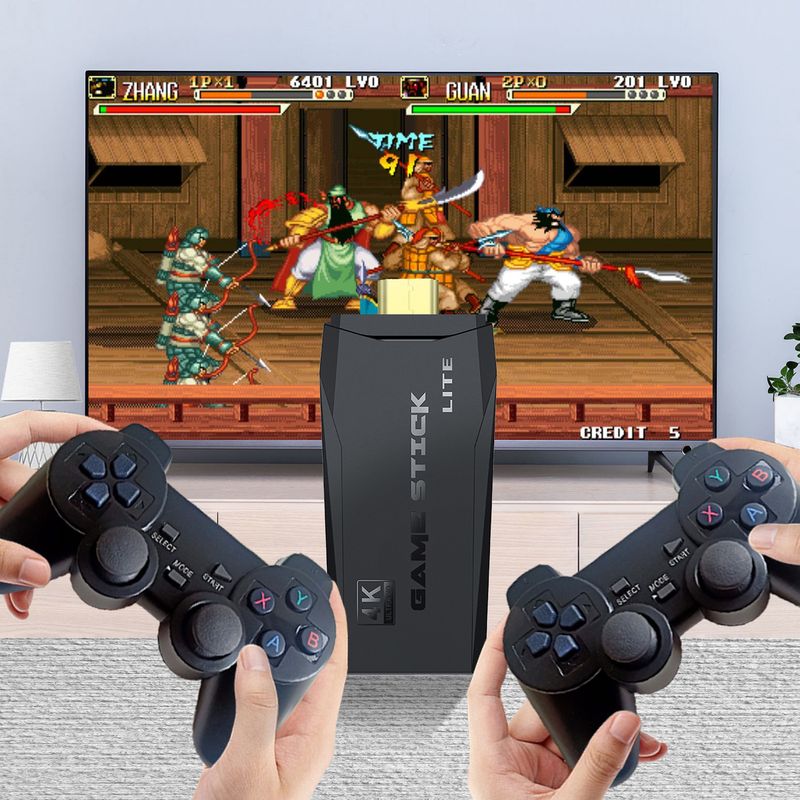 Game Console For Home Use With TV Projector K High Arcade Double Joystick Classic FC Red And White_voghion.com