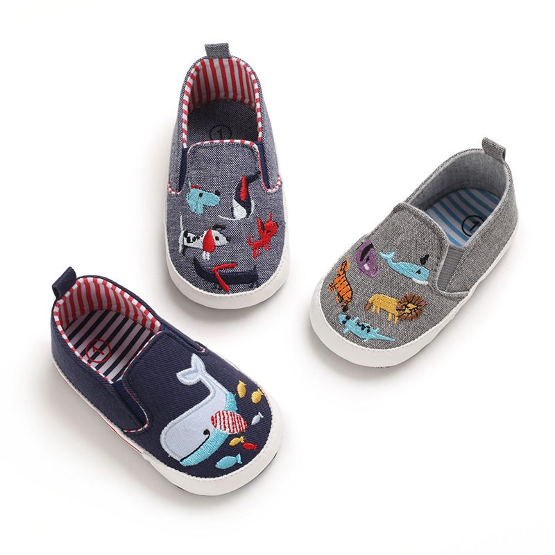 Mother & Kids Spring and autumn 0-1 year old baby cartoon canvas shoes_voghion.com