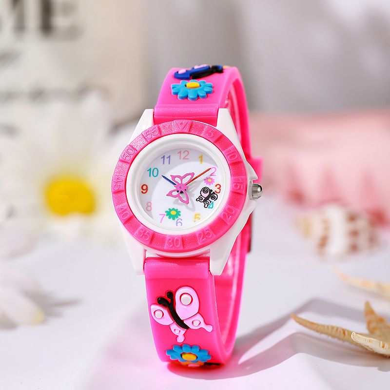 watch Butterfly Cartoon Quartz Digital Silicone Band Children's Gift Watch_voghion.com