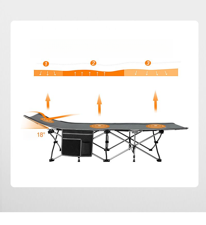KingCamp Camping Portable Ultra-light Recliner Companion Single Office Nap Outdoor Folding Bed_voghion.com