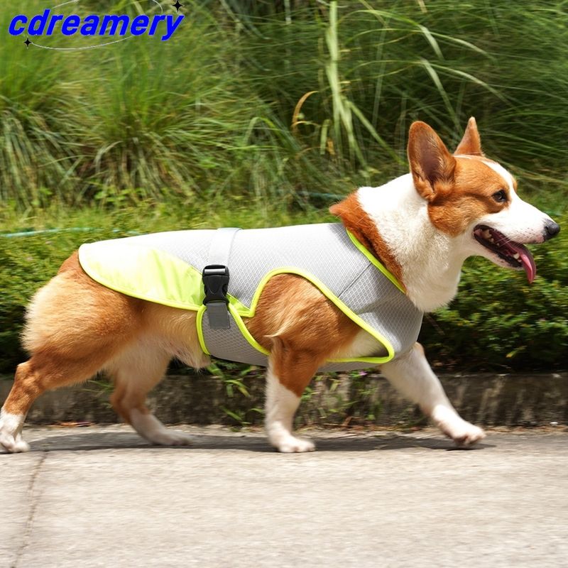 Summer Cooling Dog Vest, Breathable Mesh Jacket, Universal Outdoor Pet Cool Down Jacket For Dogs, Adjustable Cold Coat For Dogs_voghion.com