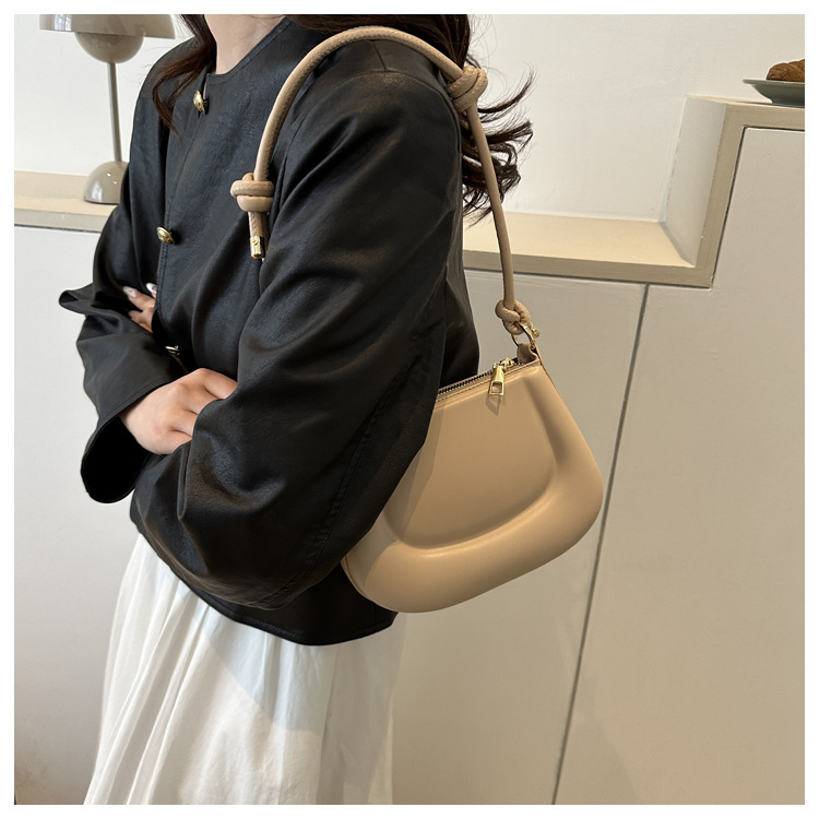 Borsa a tracolla 2024 nuova PU moda popolare tinta unita temperamento ascellare borsa a tracolla alla moda da donna invernale_voghion.com