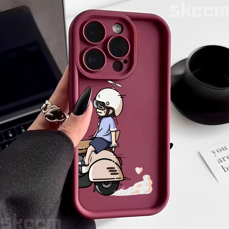 Custodia per bambina con design elettrico alla guida per Samsung Galaxy S25 S24 S23 S22 Ultra S21 Plus S20 FE A15 A35 A54 A55_voghion.com